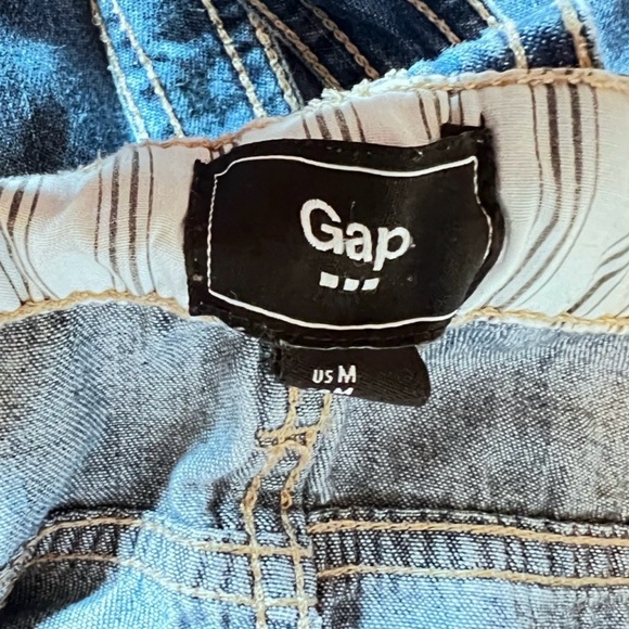 GAP Women's Carpenter Distressed Denim Bib Suspender Style Overalls, Sz Med - Picture 10 of 15